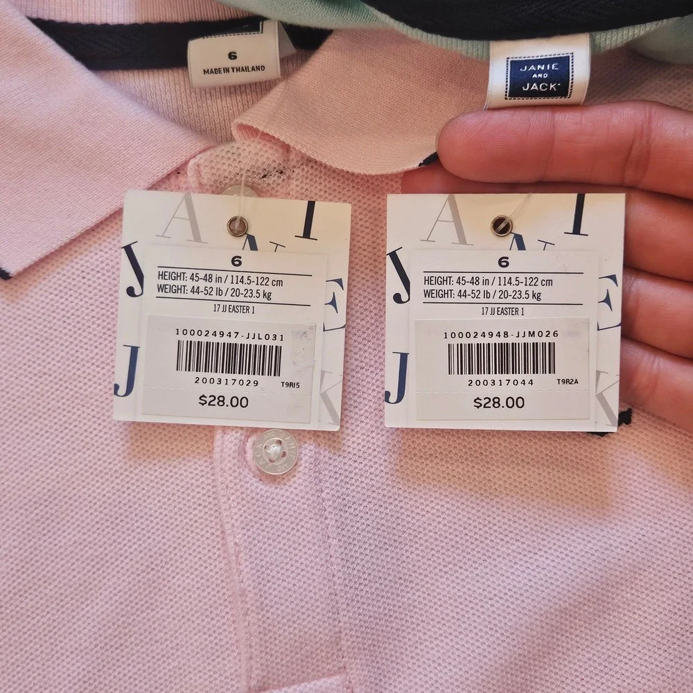 Janie and Jack Polo Shorts Lot of 4 Kids 6 Pink Navy NEW Summer Preppy Nautical